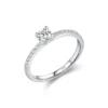 Dainty 0.3ct Moissanite Sterling Silver Rings for Women