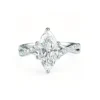 Graceful 2ct S925 Sterling Silver Marquise Moissanite Ring
