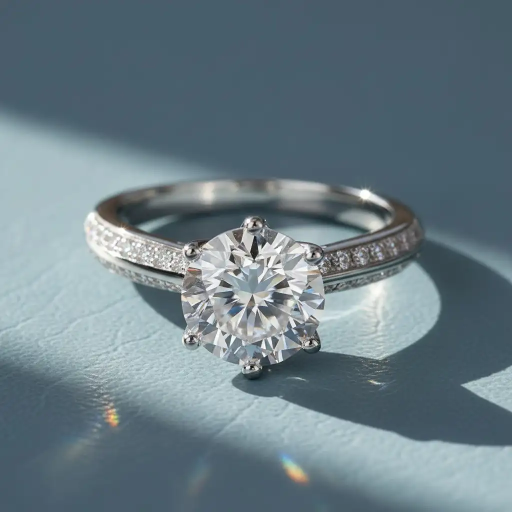 Luxury S925 Sterling Silver Moissanite Promise Rings for Her - Image 4