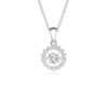Elegant Round S925 Sterling Silver Moissanite Women's Necklace