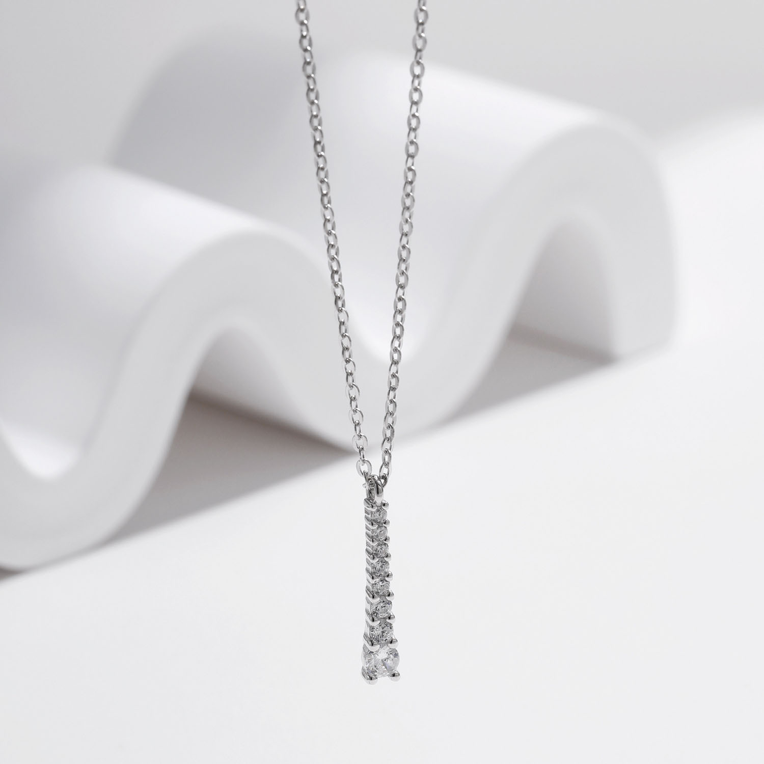 Minimalist S925 Sterling Silver D-Color Moissanite Necklace - Image 4