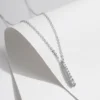 Minimalist S925 Sterling Silver D-Color Moissanite Necklace