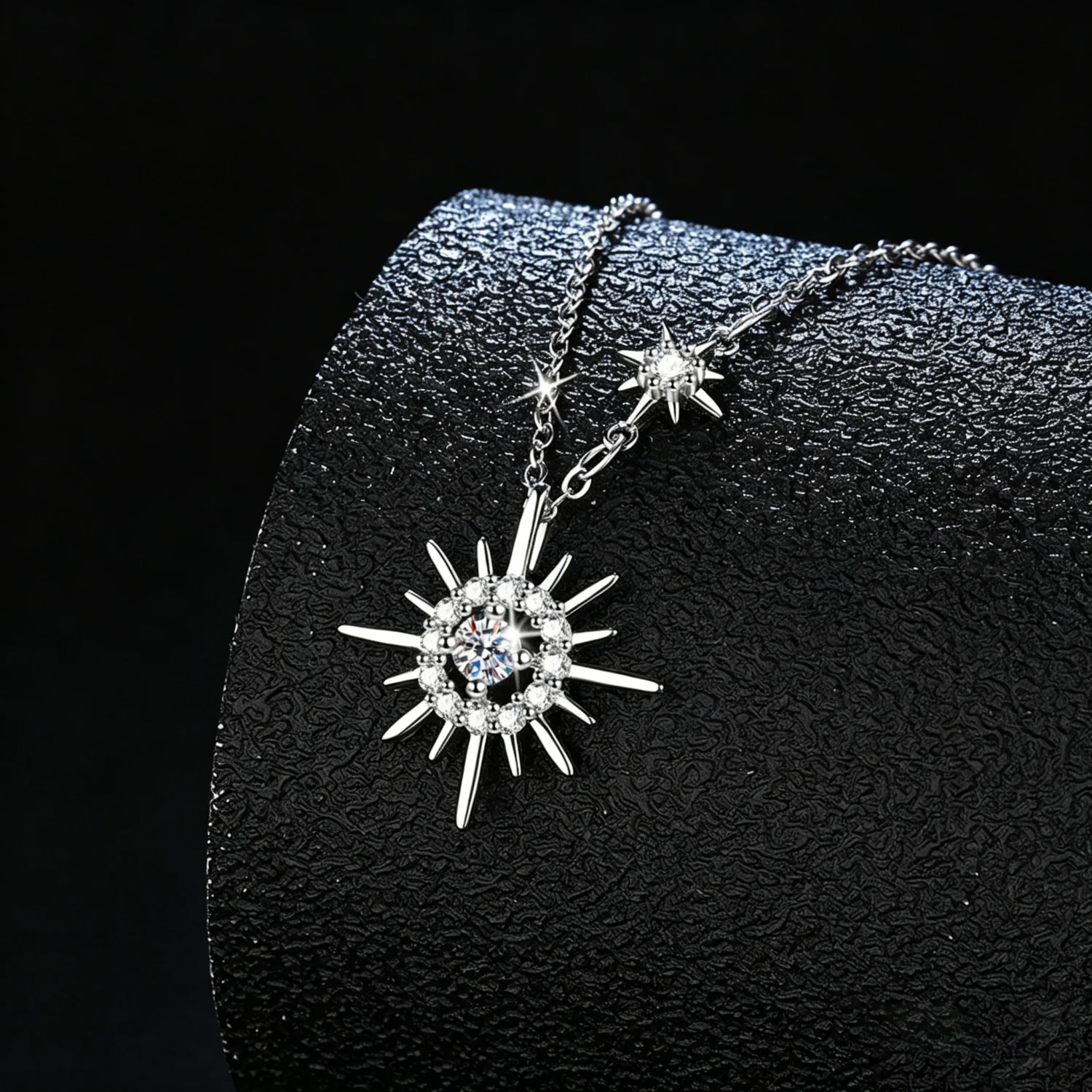 S925 Sterling Silver Moissanite Star Necklace for Women