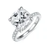 5ct S925 Sterling Silver Cushion Moissanite Engagement Ring