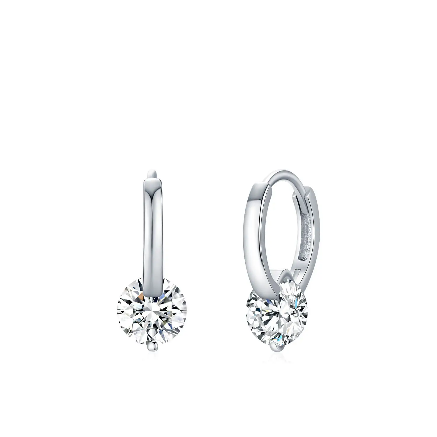 Chic D-Color 2ct Moissanite Hoop Earrings for Women