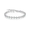 Flower Silver Moissanite Tennis Bracelet for Women