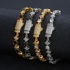 Hip Hop 6mm S925 Sterling Silver Star Moissanite Tennis Bracelet