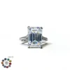 Luxury Emerald Cut S925 Sterling Silver 10 Carat Moissanite Ring