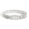 S925 Sterling Silver Moissanite Cross Bracelet for Men Women