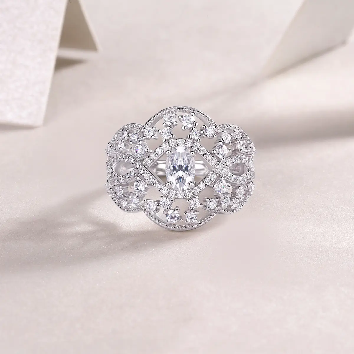 S925 Sterling Silver Moissanite Fashion Rings for Women - Image 4