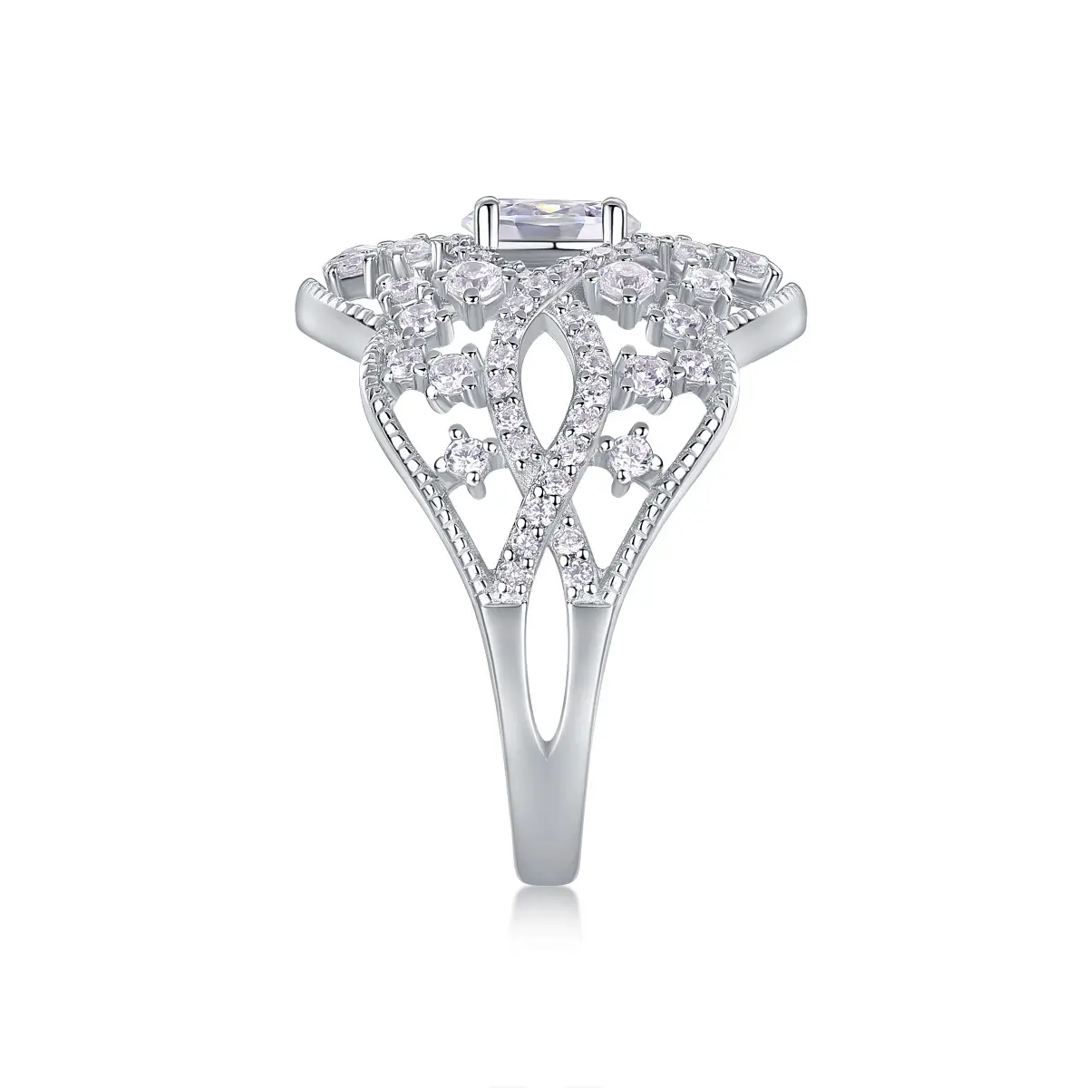 S925 Sterling Silver Moissanite Fashion Rings for Women - Image 3