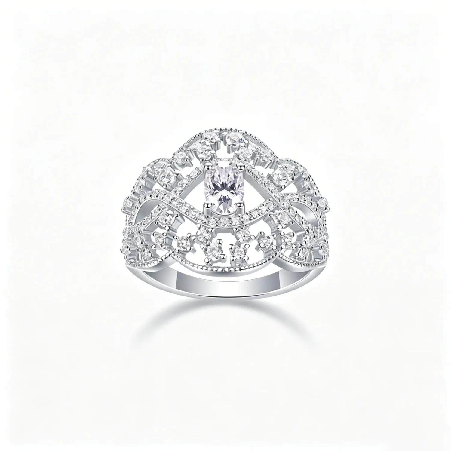 S925 Sterling Silver Moissanite Fashion Rings for Women