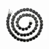 3-6.5mm Black S925 Sterling Silver Moissanite Tennis Necklace