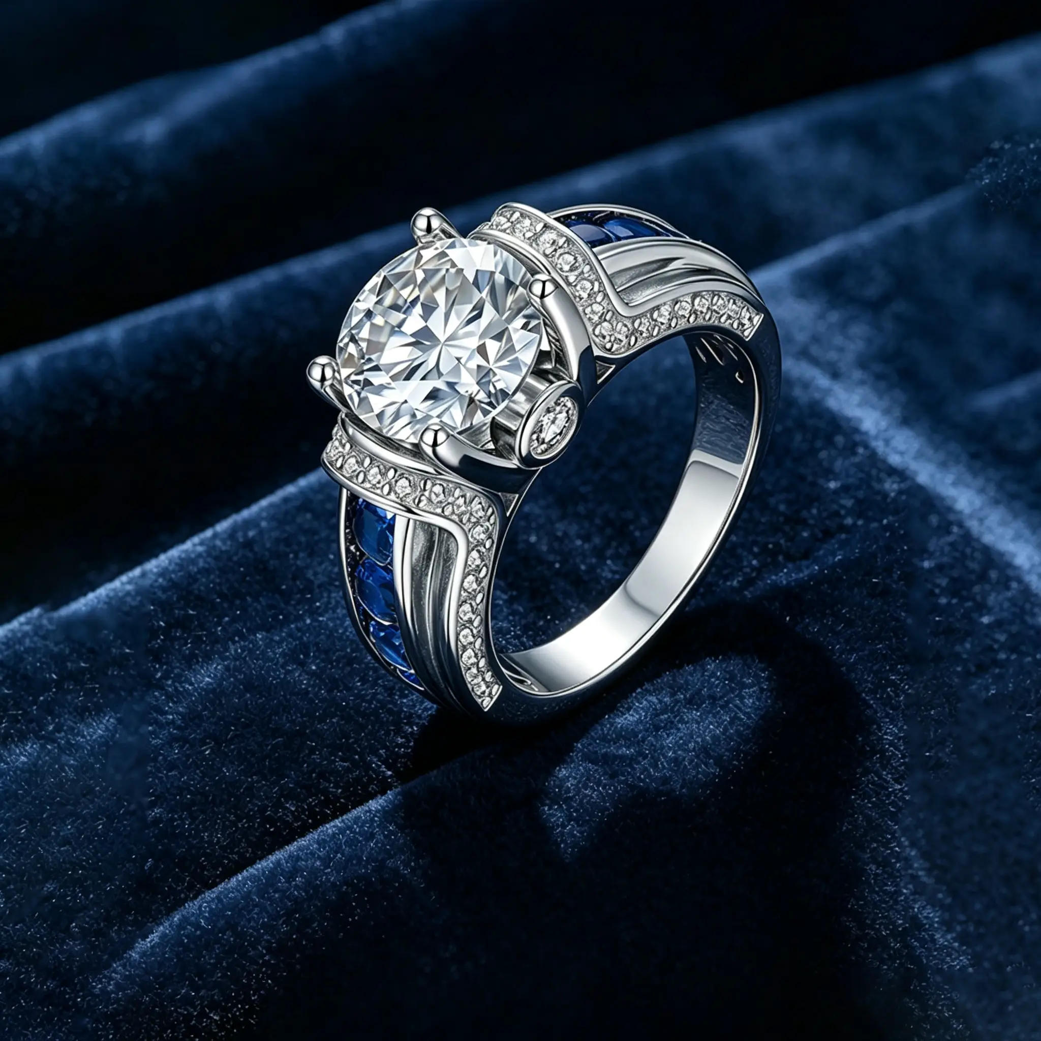 3ct S925 Sterling Silver Moissanite Rings for Men Women - Image 4