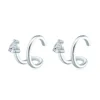 Chic S925 Sterling Silver Moissanite Clip-on Earrings