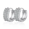 Chic S925 Sterling Silver Moissanite Stone Earrings