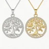 Dazzling S925 Sterling Silver Life Tree Moissanite Necklace