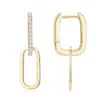 Double Loop S925 Sterling Silver Moissanite Hoop Earring