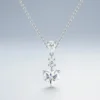 Heart S925 Sterling Silver 2ct moissanite necklace