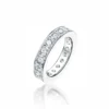 Minimalist Sterling Silver Women's Moissanite Wedding Ring