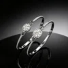 6.5-8mm Silver moissanite pendant bracelet for Women Men