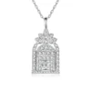 Elegant S925 Sterling Silver Necklace with Moissanite Pendant